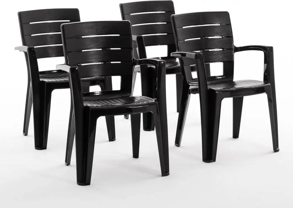 Chaises Anita robustes et faciles à nettoyer lot de 4 pour extérieur