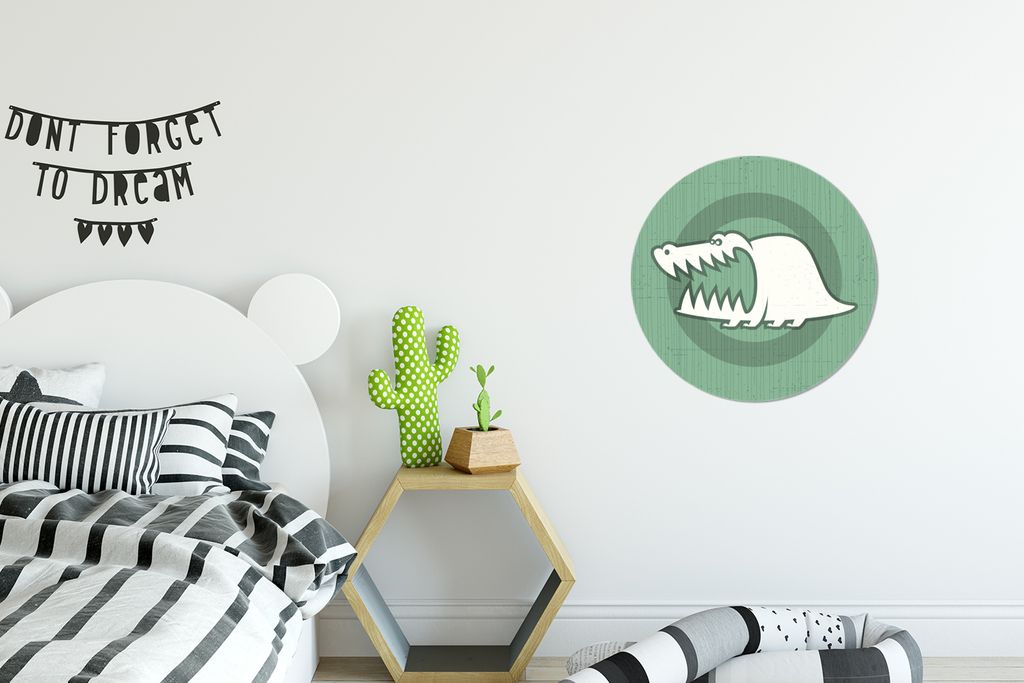 MuchoWow - Wand Bild - Wohnzimmer - Runde Bilder - Alubilder - Kunst für zu Hause - Aluminium - Wanddekoration
