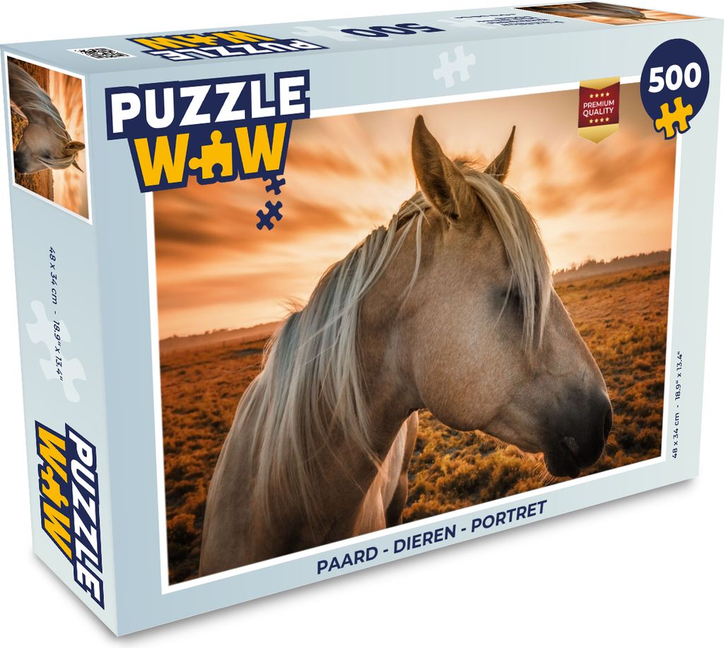 MuchoWow Puzzle 500 Teile Pferd - Tiere - Porträt - 500 Teile - Kinder - Selberbauen - Puzzlespiele