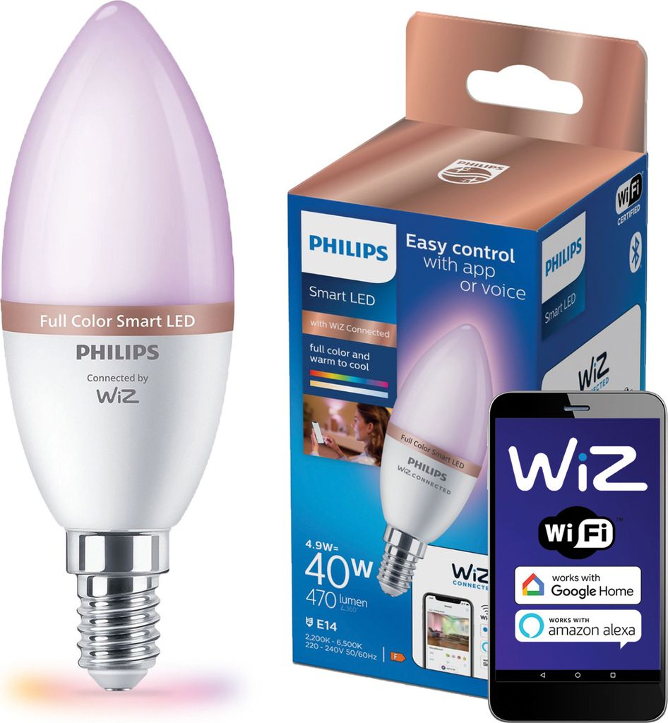 Led Svíčková Žarovka E14 4,9 W 470 Lm 2200–6500 K Změnná Obrázek produktu 