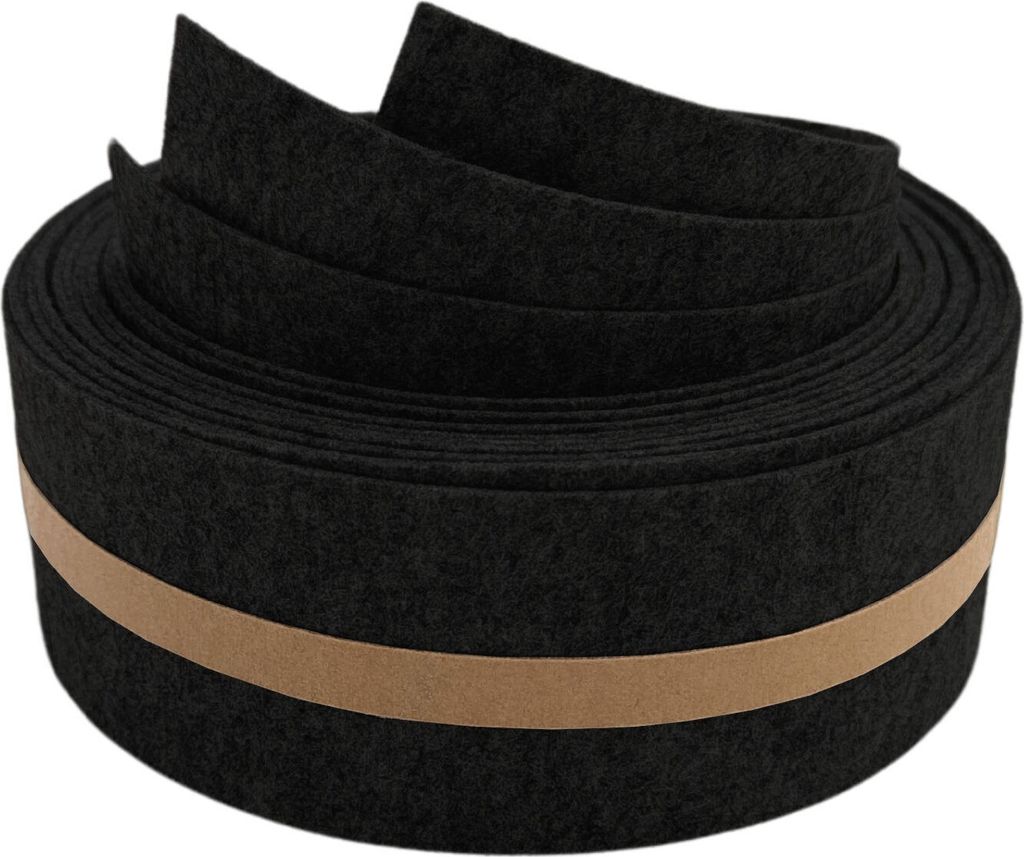 Doppelstab Sichtschutz zaun|zu Design-Vlies Akzentstreifen 3er Set DRITTEL Zaun Schwarzgrau 2,55m