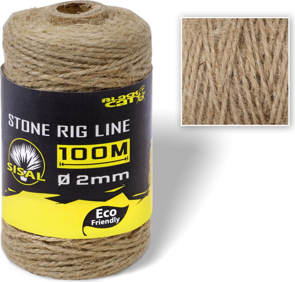 Black Cat Stone Rig Line 2mm - 100m Sisal Seil für Produktbild 
