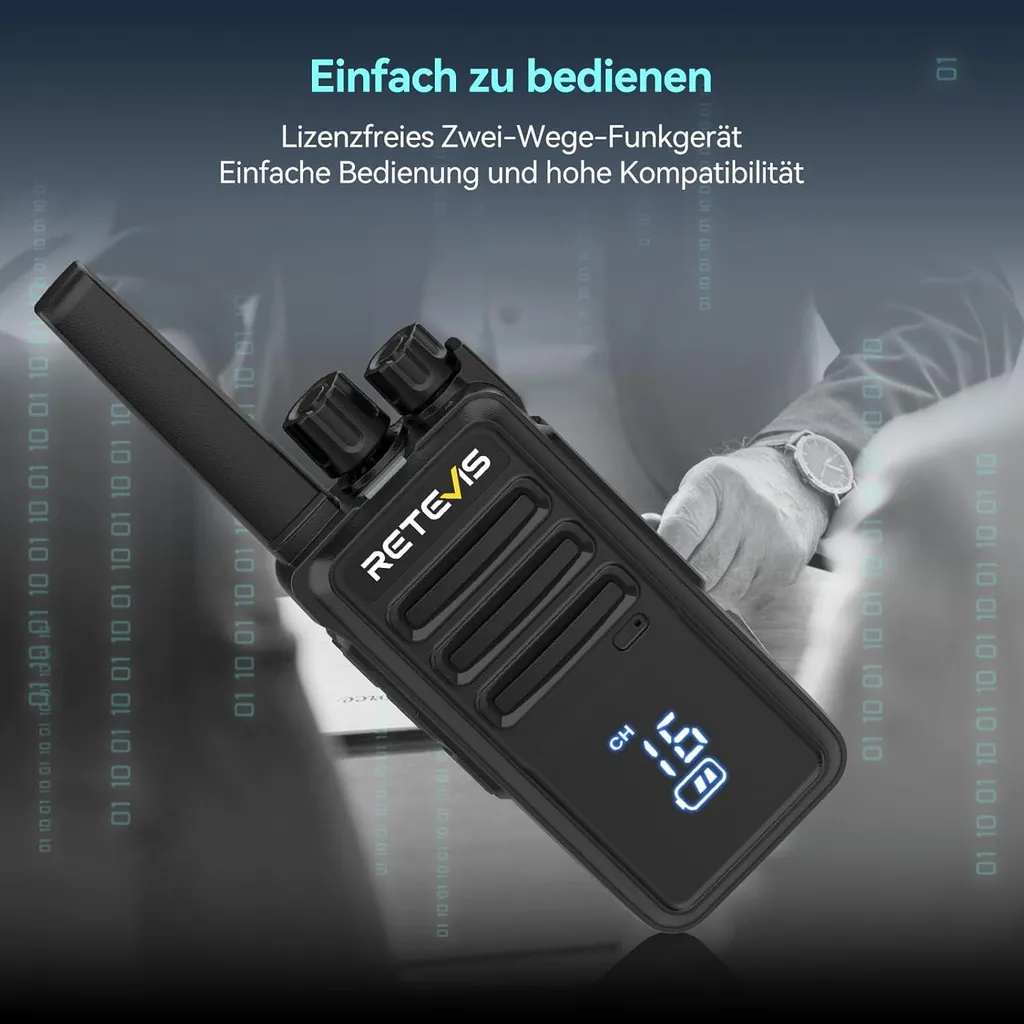 Retevis RT668H Talkie-Walkie PMR446 sans Licence avec Chargeur 10 en 1