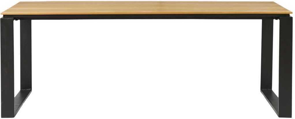 Martinus Gartentisch 100x210cm schwarz,Teak Nachbildung. Produktbild 
