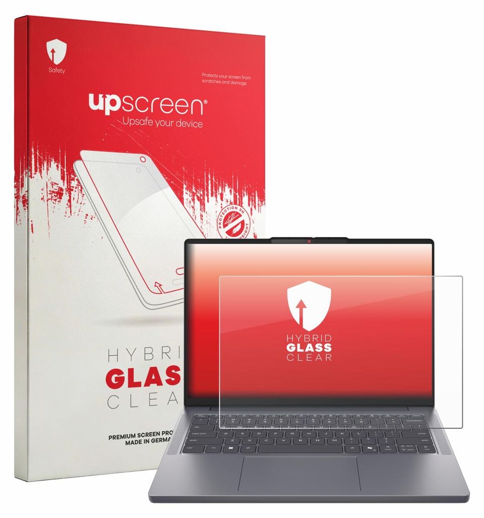 upscreen Schutzglas für Lenovo IdeaPad Slim 3i Gen 11 14" Schutzfolie Panzer Folie Glas Display Schutz klar