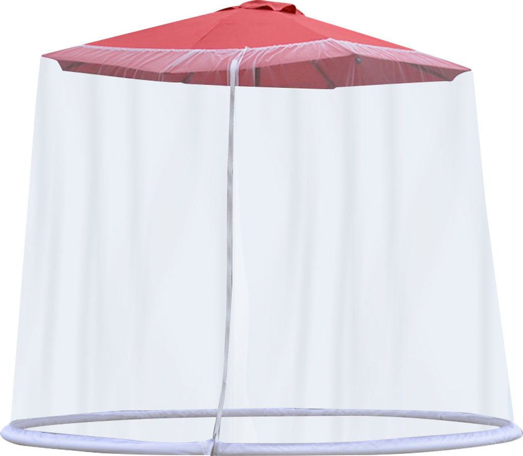 Mosquito -Bug -Netz Parasol Rasengarten Camping Dach Sonnenschirm Cover-Weiß für Mittelpfostenschirm 275*230cm