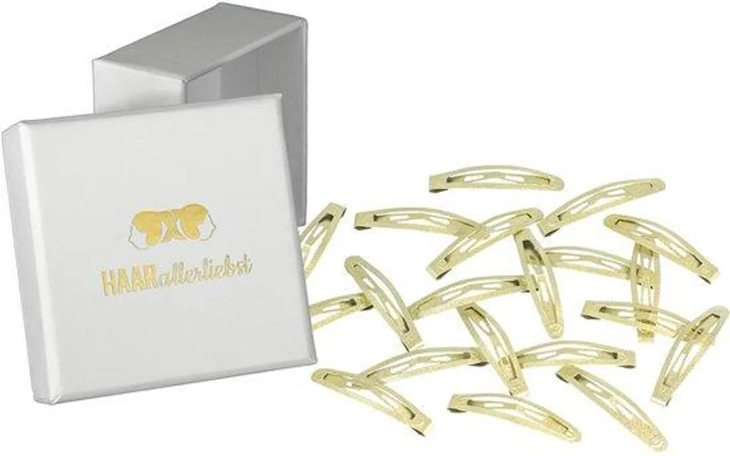 Barrettes dorées pour mariage et chignon 4,3 cm - Pack de 20 unités