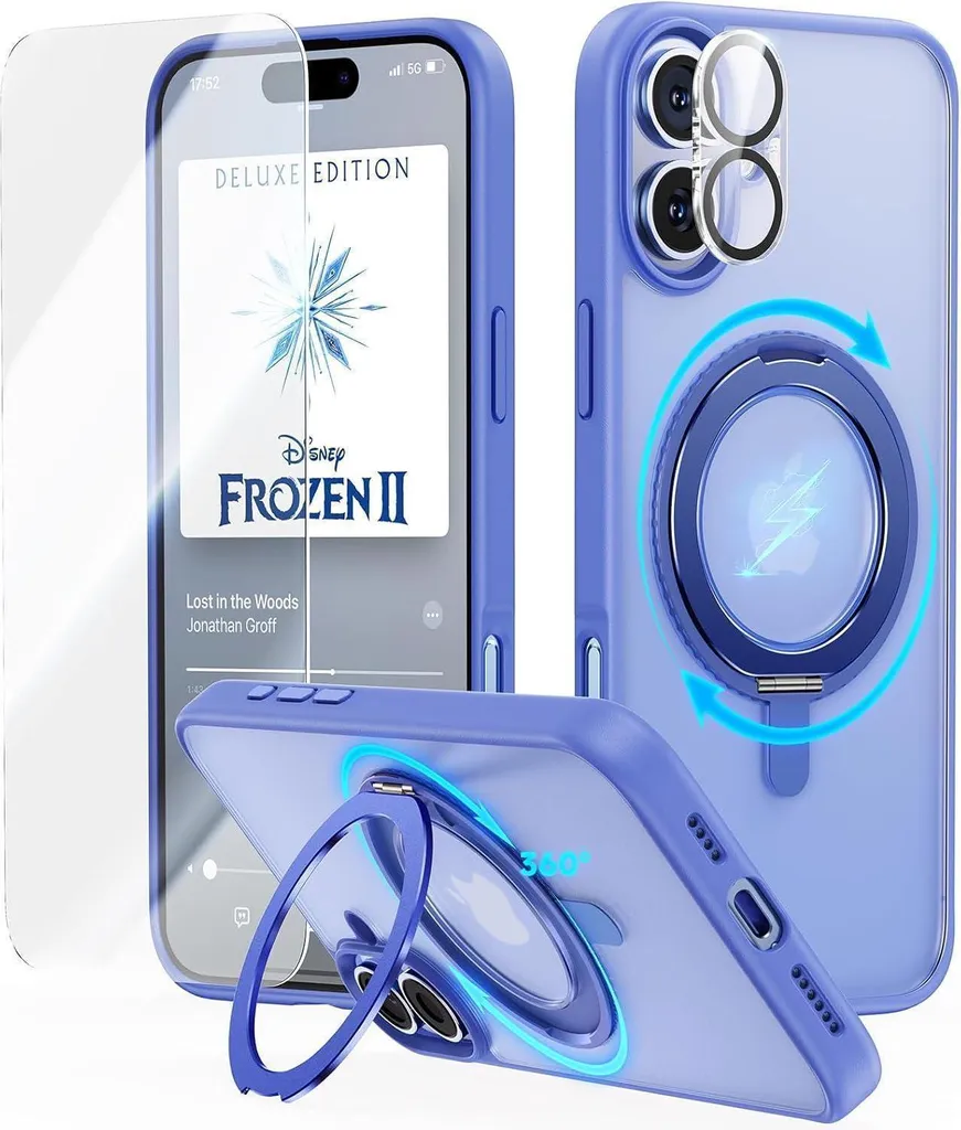 Coque iPhone 16 avec Support Invisible et Protection Choc Militaire