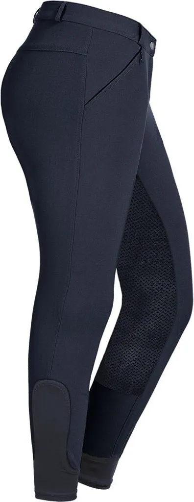 Pantalon Équitation Dahlia Noir Taille 46 avec Grip Silicone Antidérapant