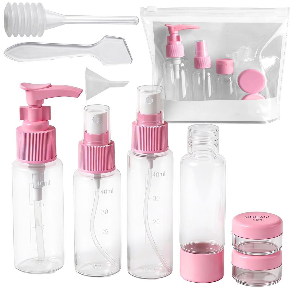 Kosmetische Reiseflasche Set 9 in 1 Reiseflaschen für Produktbild 