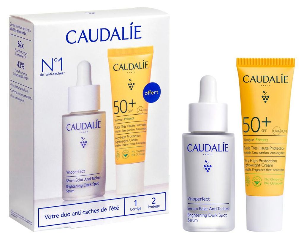 Caudalie Coffret Vinoperfect Serum mit Solarfluid SPF50+ Produktbild 
