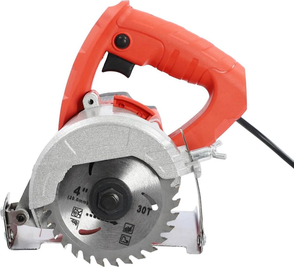 Handkreissäge - Schneidemaschine - Für Holz & Stein - 1580 W - Elektrisch - Bürstenloser Motor - Verstellbare Schnitttiefe & Winkel - Rot