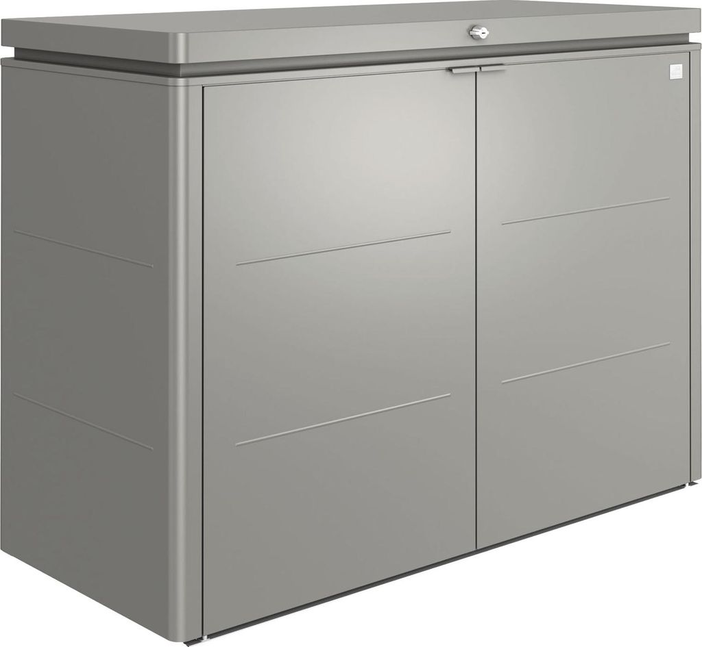 Terrassenschrank biohort HighBoard 160, 160 x 70 x 118 cm, quarzgrau-metallic