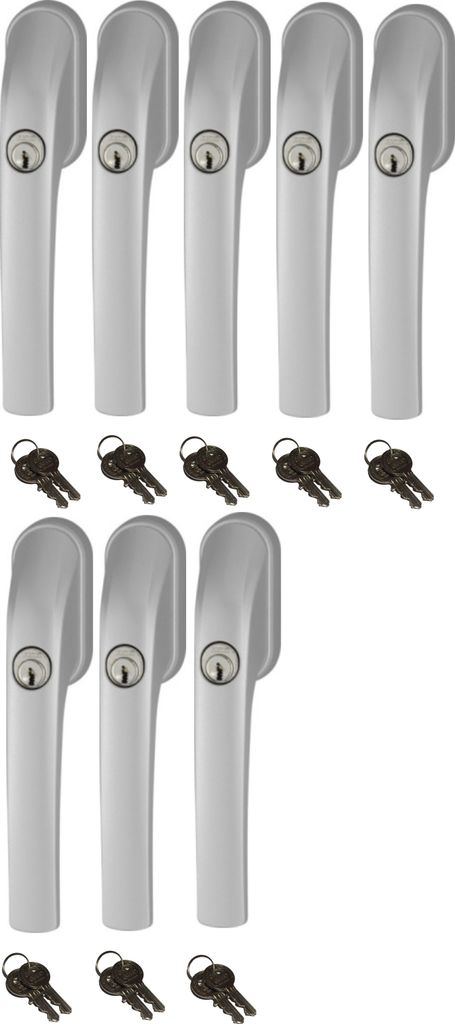 Abus FG300 abschließbarer Fenstergriff silber, im Set 8 Produktbild 