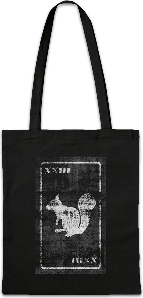 Urban Backwoods Tarot The Happy Squirrel, Stofftasche, Farbe: Schwarz