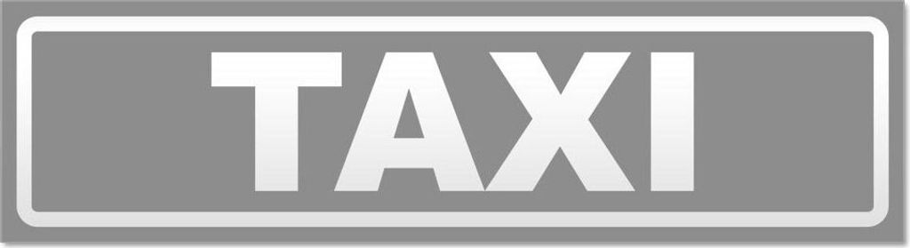 Kiwistar - Autoaufkleber - Grau - 45 x 12 cm - Ta x i invertiert - Hinweis Aufkleber Sticker für Auto, Kfz, Fahrrad, PKW, LKW