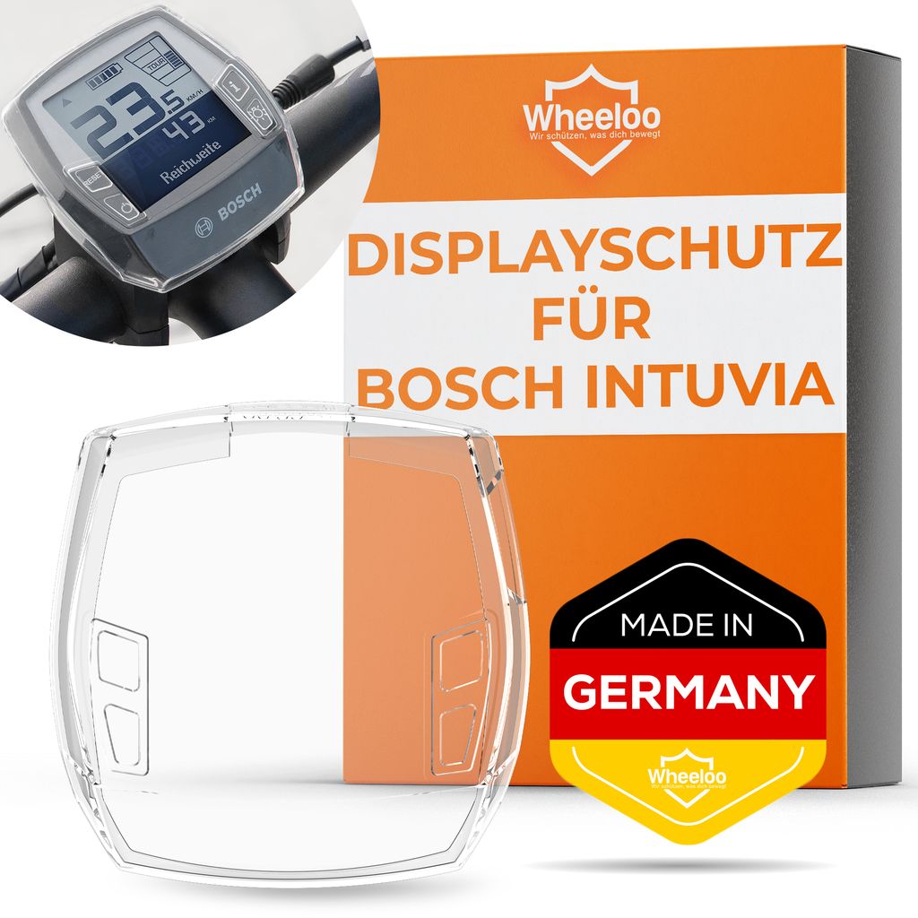 WHEELOO E-Bike Displayschutz für Bosch Intuvia Display | Transparent & wasserdicht | Stoß- und Kratzschutz I UV-Beständig I Display Schutzhülle...