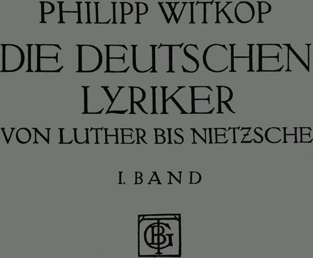 Die Deutschen Lyriker