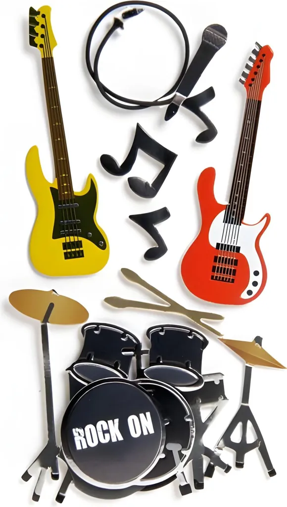 Stickers autocollants Rock Band Heyda pour décoration et scrapbooking