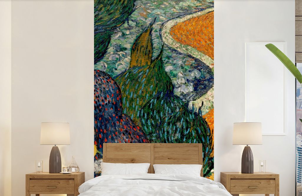 MuchoWow Fototapete für Wohnzimmer oder Schlafzimmer Wandtapete Vinyl Motivtapete Erinnerungen an den Garten von Etten - Vincent van Gogh - 120x...