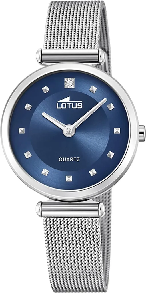 Montre Femme Lotus élégante pour le quotidien cadran bleu et index clairs