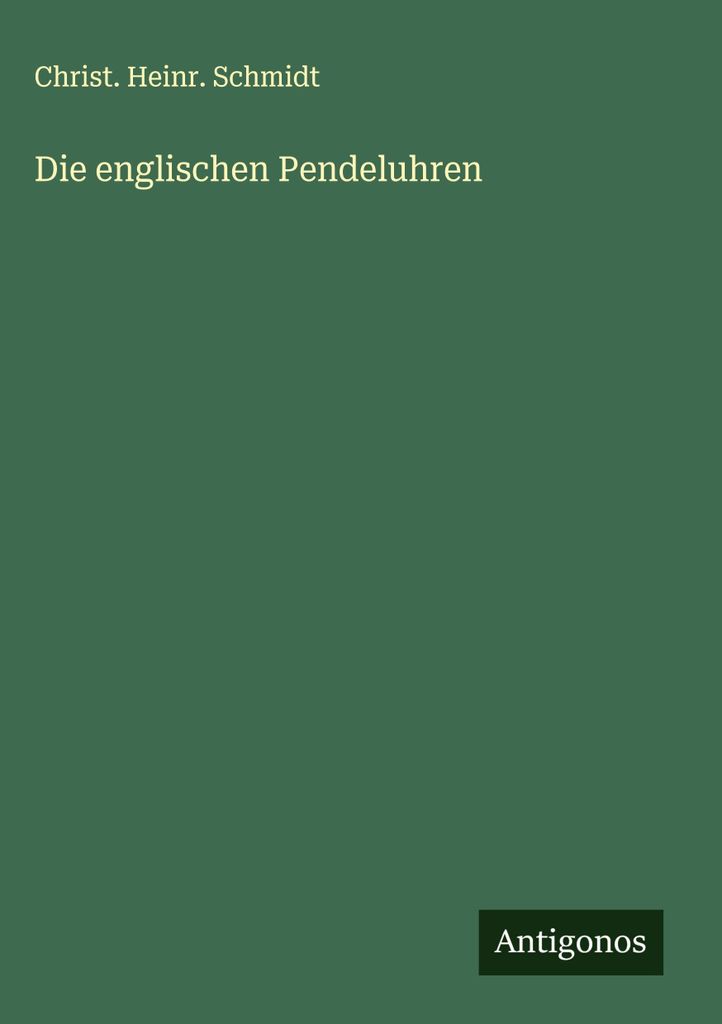Die englischen Pendeluhren
