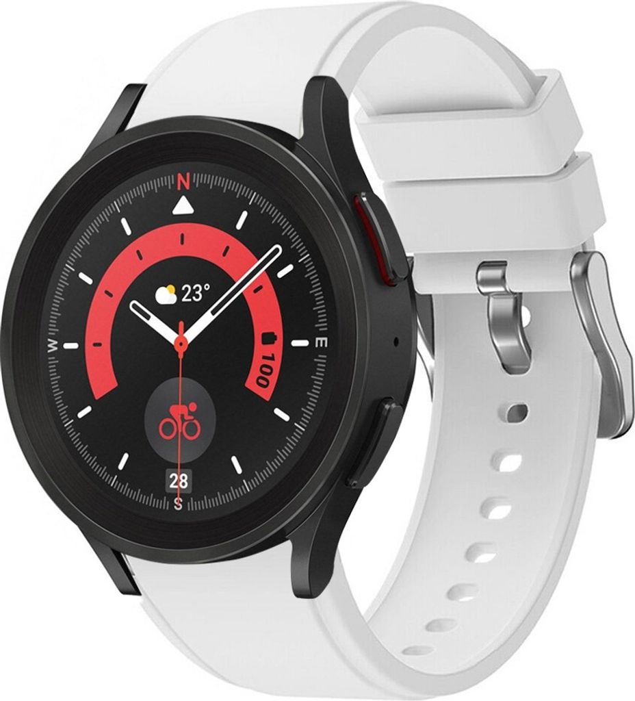 Strap-it Samsung Galaxy Watch 5 Pro Armband Silikon (Weiß)
