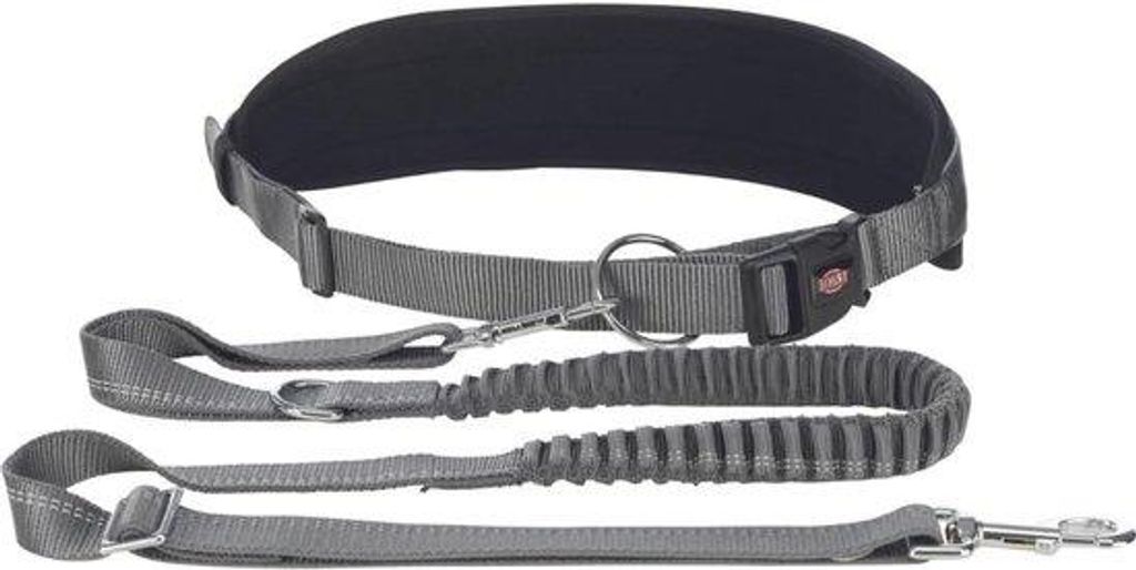 Laufleine für Hunde M-L 1.2-1.5m 25mm Graphit/Schwarz Sport