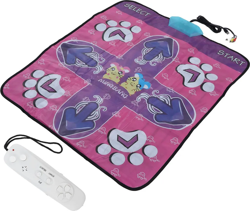Tapis de danse interactif HD avec interface AV et éclairage LED intégré
