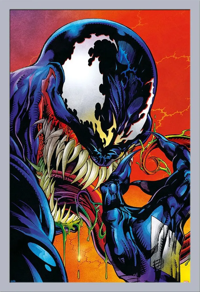 Regalo Perfetto: Poster Venom Marvel con Elegante Cornice Shinsuke