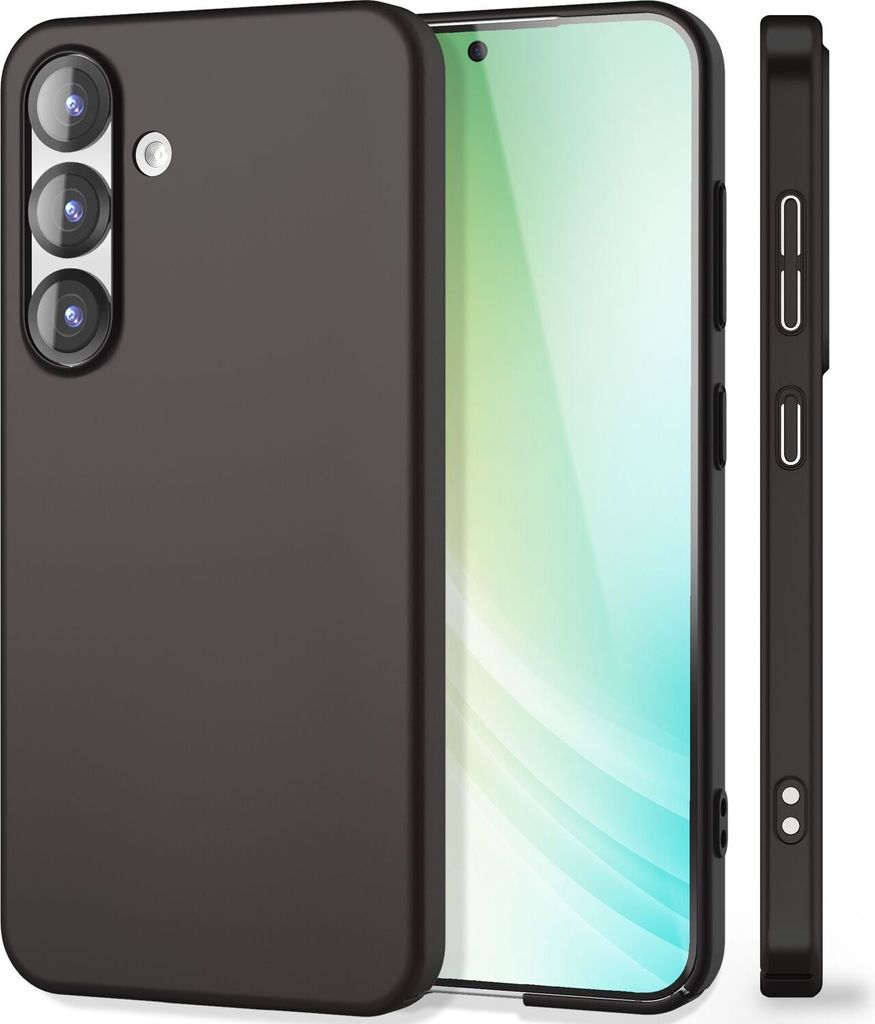 NALIA Ultra Slim Hardcase für Samsung Galaxy S25 – Anti-Fingerprint & 0.5mm Dünn – PUREFIT (Matt & Leicht) – Marke aus Berlin – Tiefschwarz