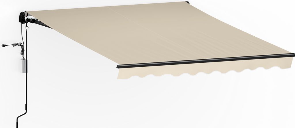 Blumfeldt CloudShade Markise – Elektrische Gelenkarmmarkise mit App & Fernbedienung, UV 30+ & Regenschutz, Einstellbarer Neigungswinkel, Aluminiu...