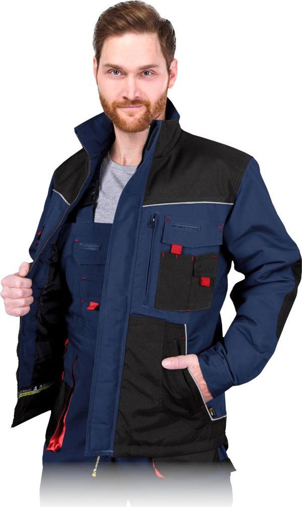 Winter Arbeitsjacke mit Warmfutter 270 g/m² Dunkelblau XXXL