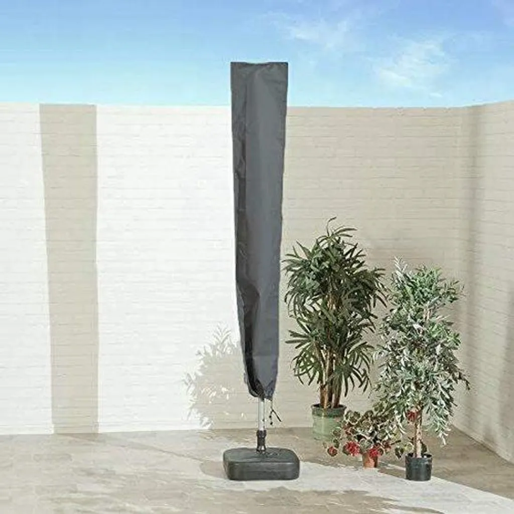 Housse de parasol grise PVC 46 cm - Protégez votre parasol du soleil