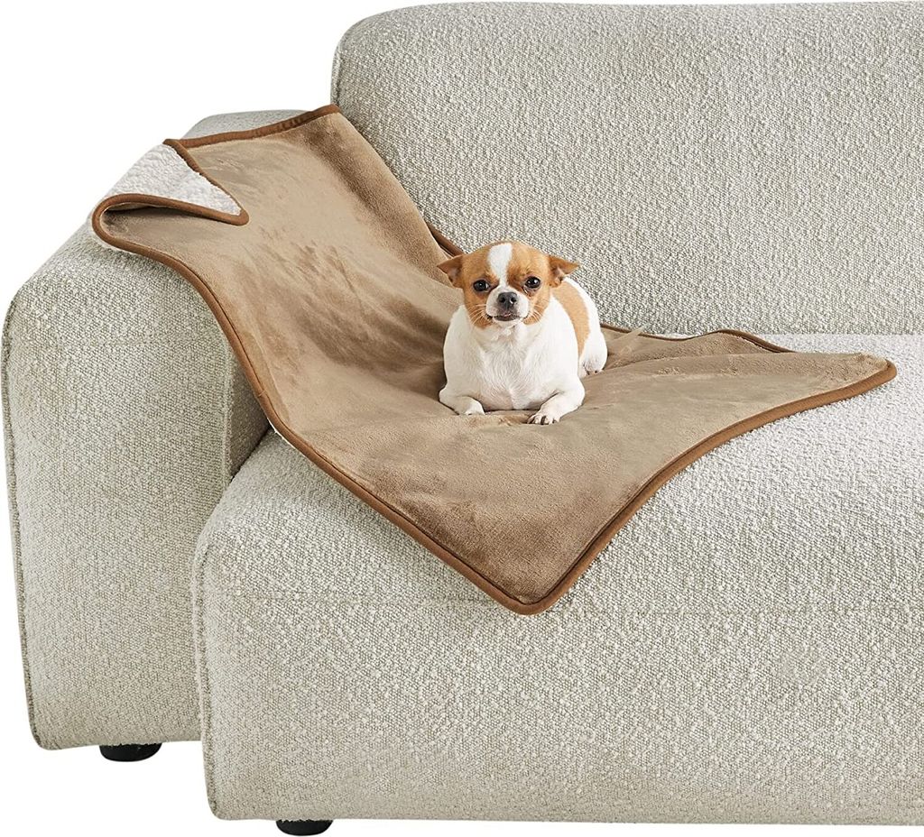 BESTCOVERS 100% Wasserdichte Doppelseitige Schondecke 75 x 100cm für Körbchen, Möbel oder Autositz Hundedecke Waschbar