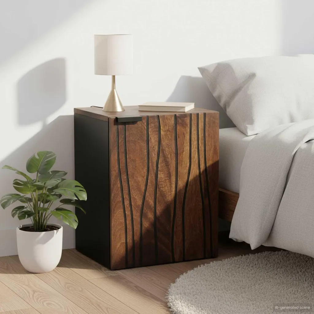 vidaXL Mobile lavabo in noce 38 x 33,5 x 48 cm Materiale in legno