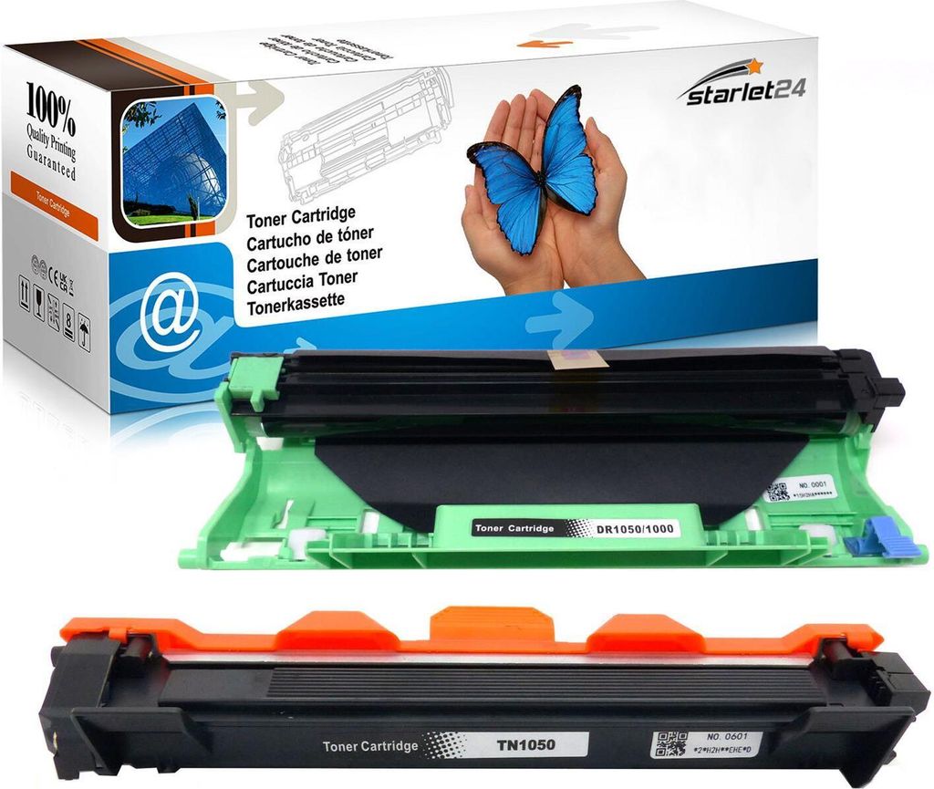 1x Toner Brother TN1050 + 1x Bildtrommel DR1050 – Produktbild 