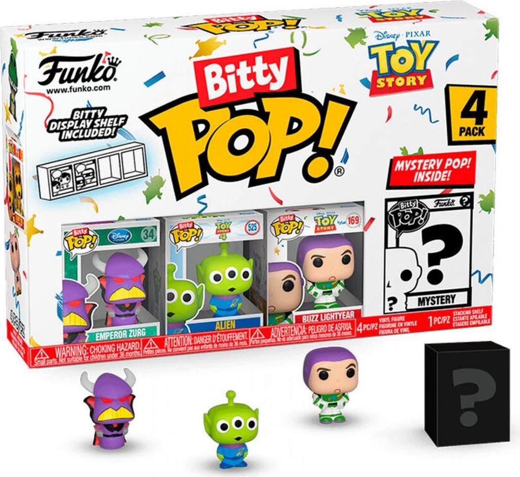 Funko Pop! Bitty POP Disney Story - Figurki Zurg 4-pak Immagine del prodotto 
