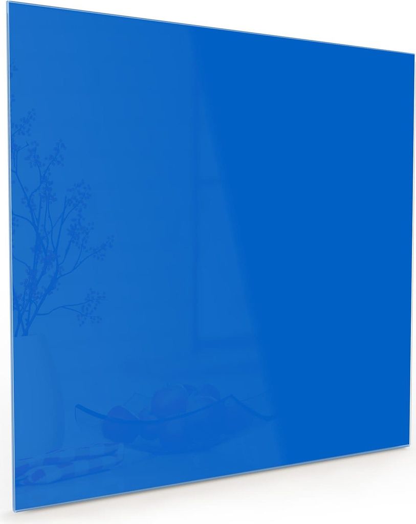 Küchenrückwand Spritzschutz Glas mit Motiv Blauer Hintergrund II 40 x 40 cm