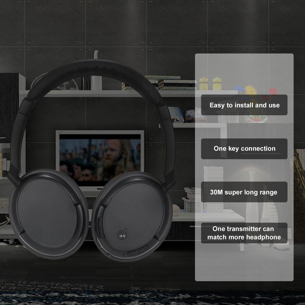 Over-the-Ear-Funkkopfhörer, Over-Ear-Kopfhörer mit Sender Produktbild 7