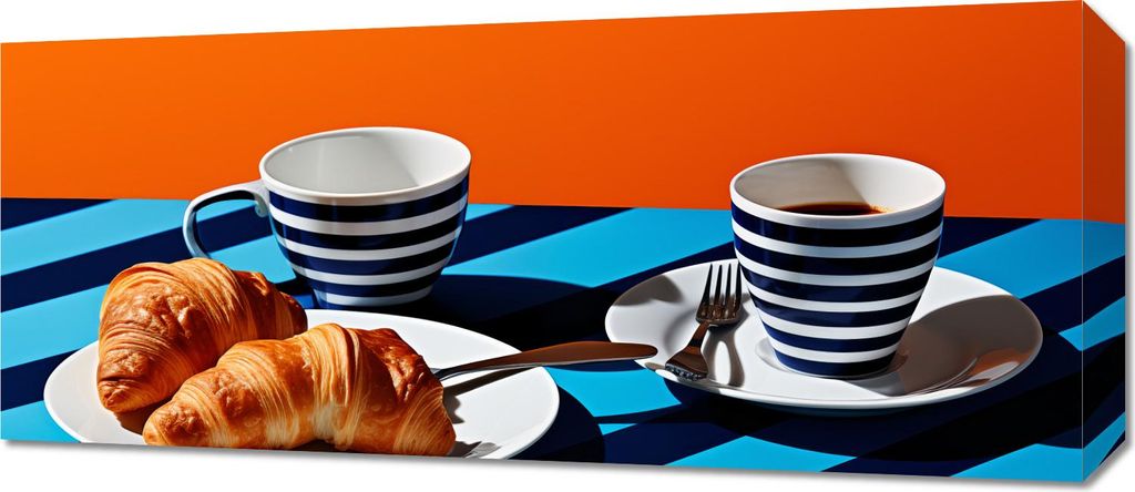 Bild 70x30cm Croissants