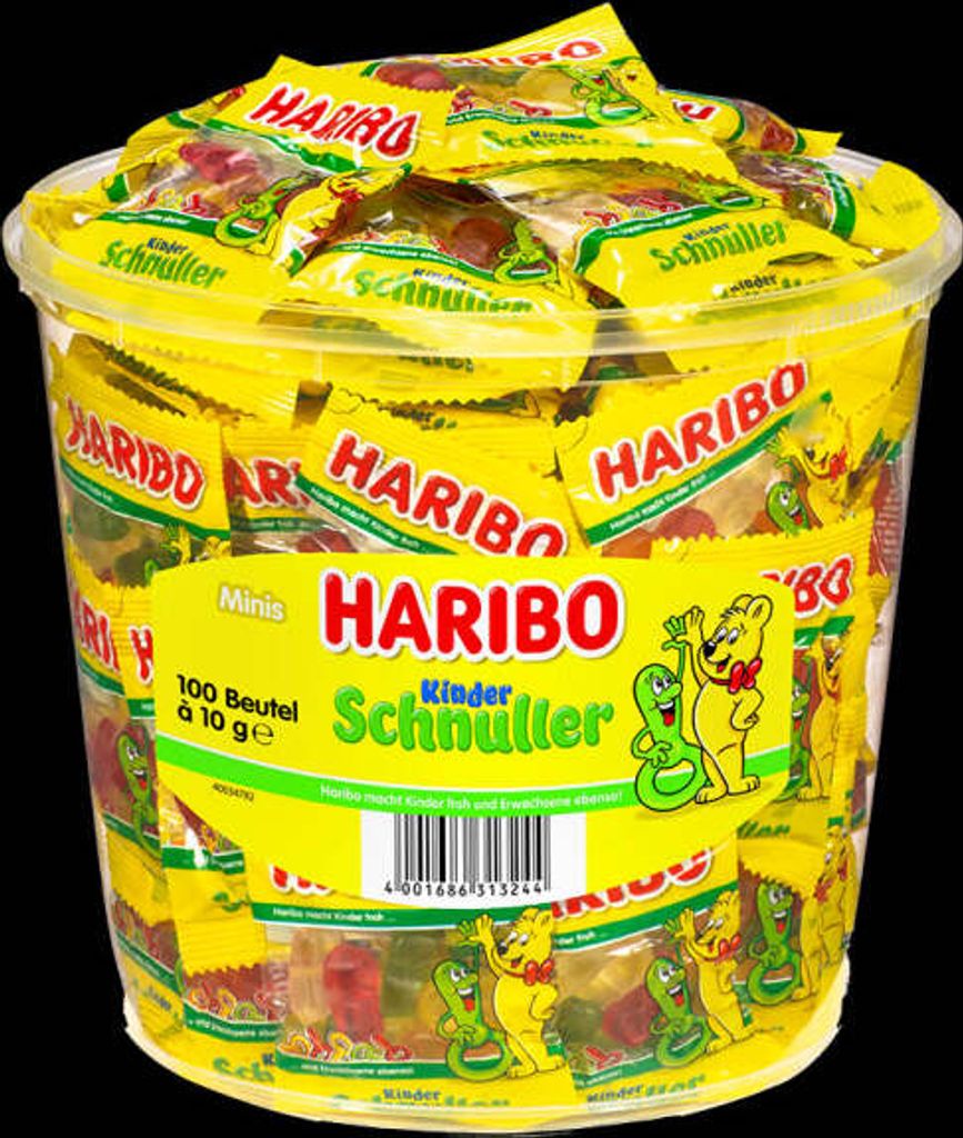 HARIBO KINDER SCHNULLER Minibeutel Fruchtgummi 100 St. Produktbild 