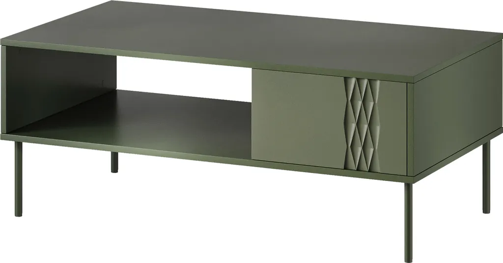 Table basse HARTSELE vert sapin, plateau résistant et pieds stables - 2