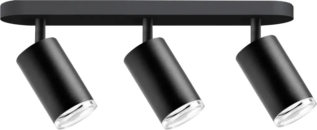 Spot de Plafond Design Noir 3 Lumières TURYN - Éclairage Cuisine et Bain