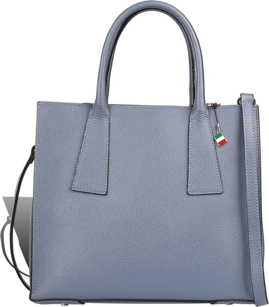 Borsa in Pelle Florence Blu Grigio D2OTF183H5 - Offerta Artigianato