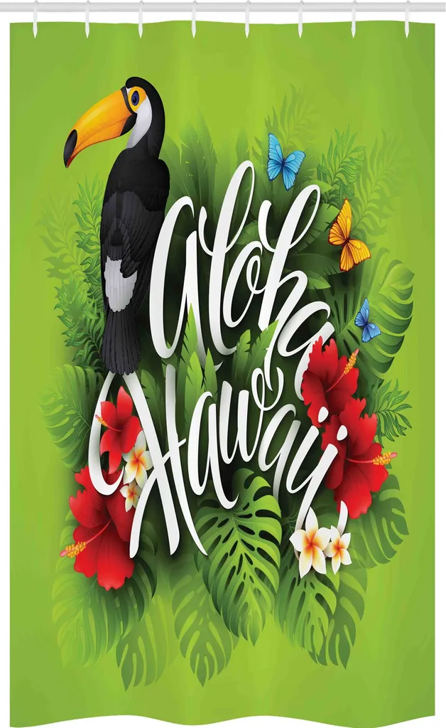 Tenda Doccia Tessuto 120x180 ABAKUHAUS Aloha - Alta Resistenza e Stampa Digitale