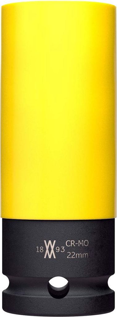 Kraft-Schoneinsatz 22mm für Alu-Felgen für Schlagschrauber von WIESEMANN 1893 I Kraft-Steckschlüssel-Satz I Schonnüsse I Impact Socket I 0,5 Zo...
