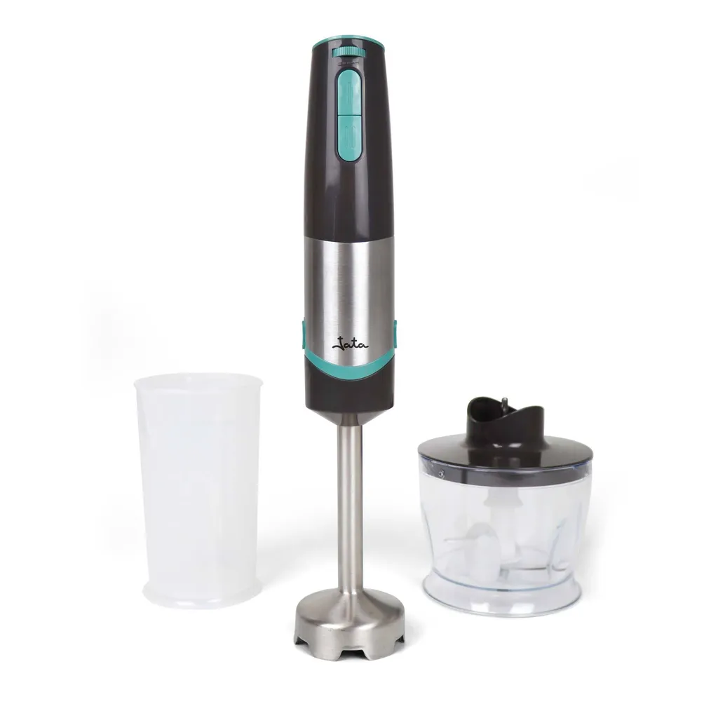 JATA JEBT1790 Mixeur plongeant 800 W en inox noir et bleu haute précision