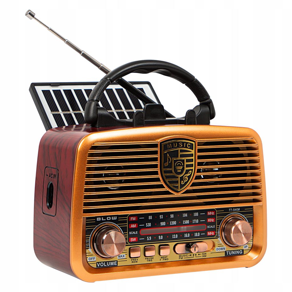 Blow Analog radio RA10 AM/FM solar Obrázok produktu 