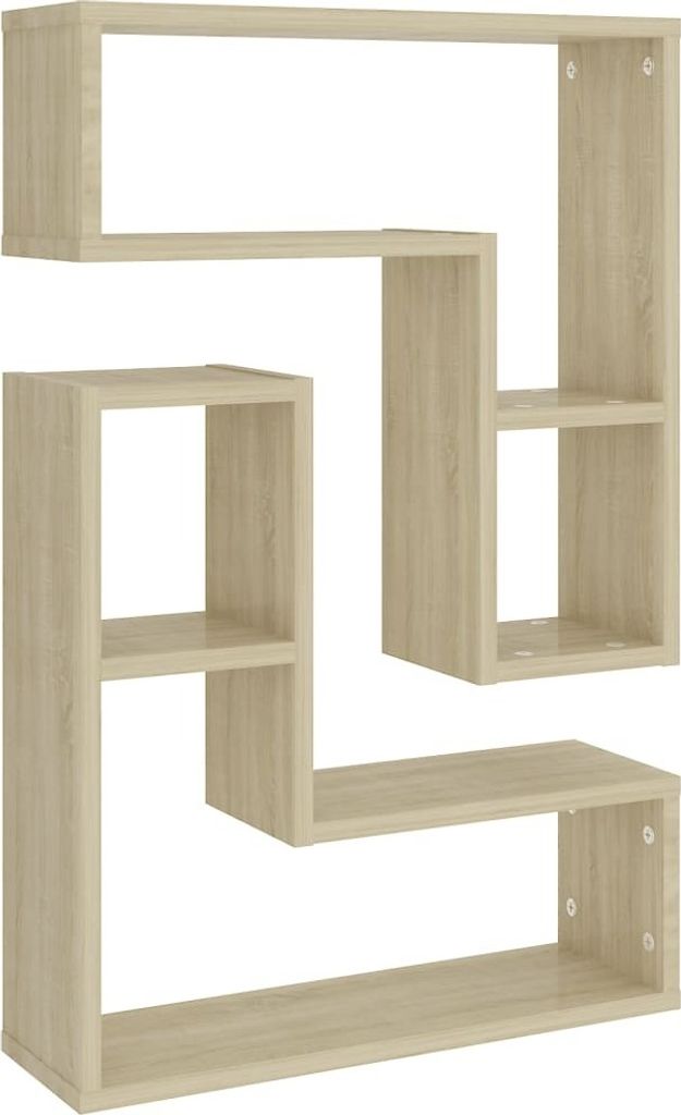 vidaXL Nástěnné police 2 ks Sonoma Dub 50x15x50 cm výrobek Obrázek produktu 